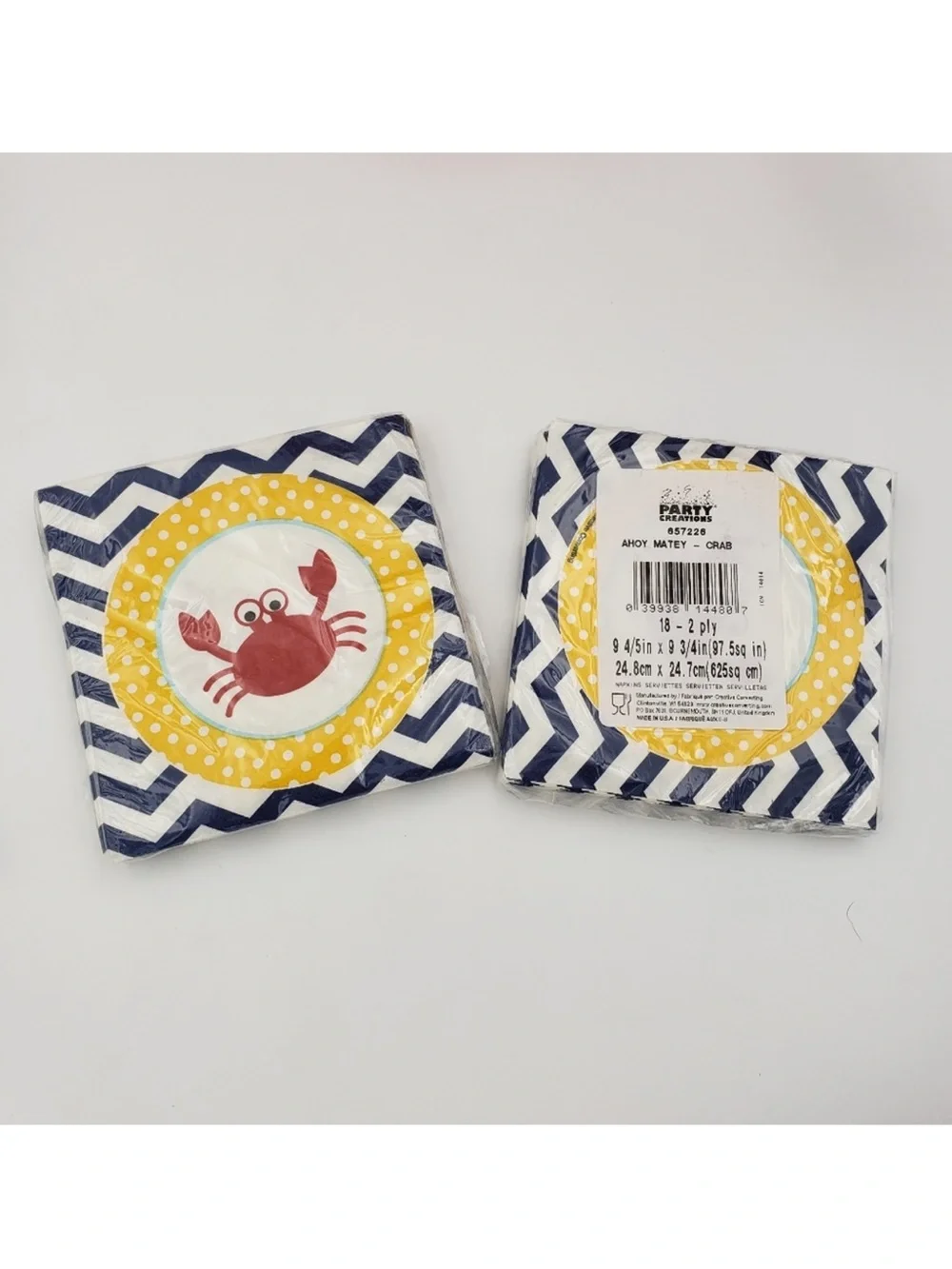 Baby Nautical Party Tableware Set - Bundle of 10 pieces.